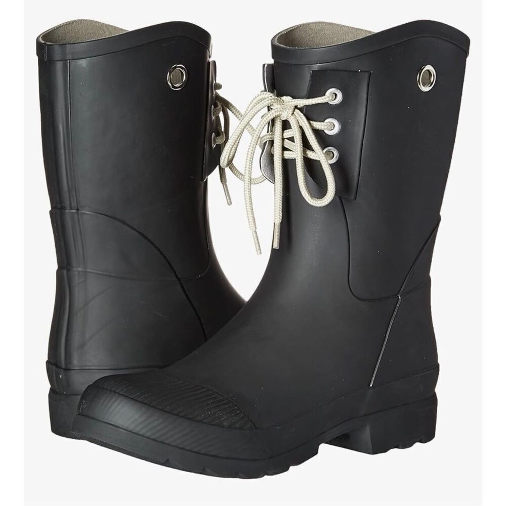 NOMAD Black Kelly B Rubber Rain Boots-9